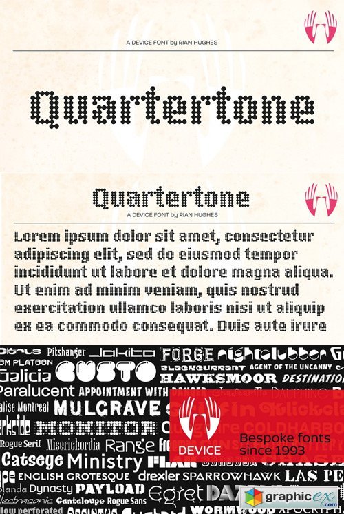 Quartertone Font