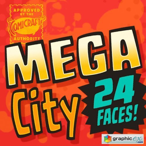  Mega City Font Family - 24 Fonts