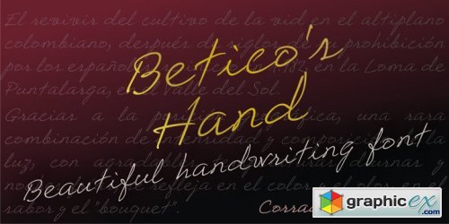  Betico's Hand Font
