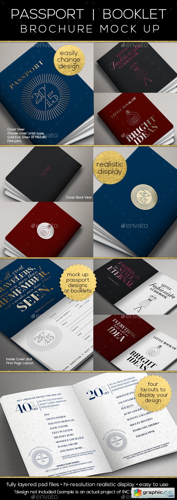 Passport | Booklet Photo Realistic Mock Up