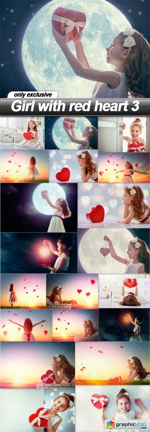 Girl with red heart 3 - 20 UHQ JPEG