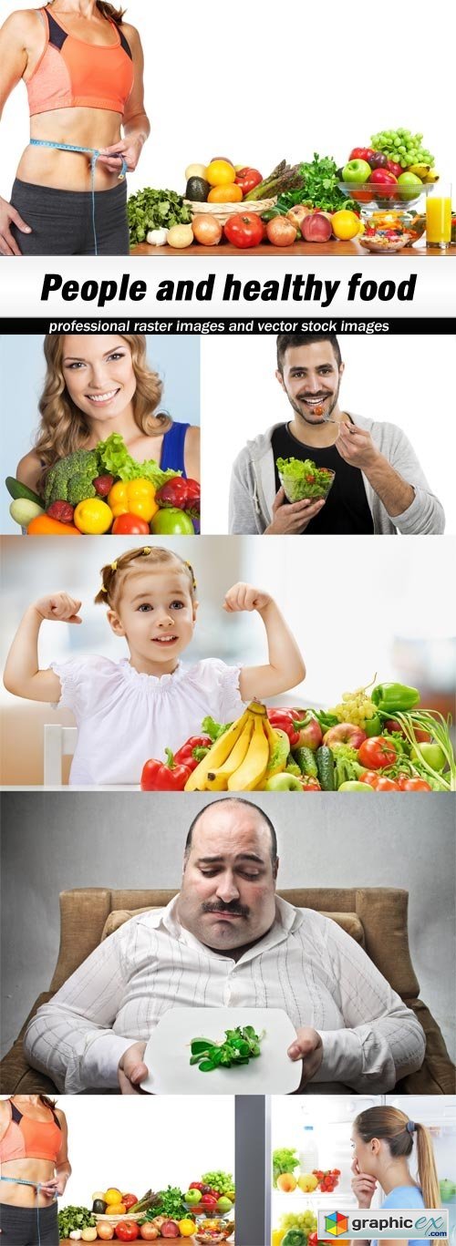 People and healthy food