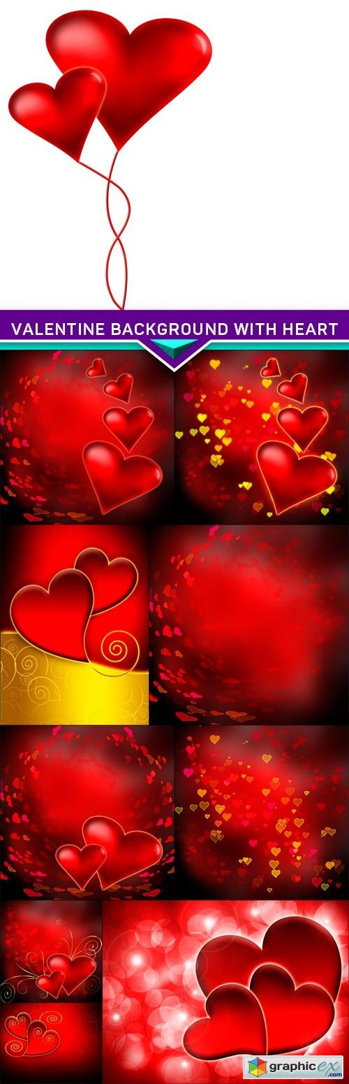 Valentine background with heart 10x JPEG