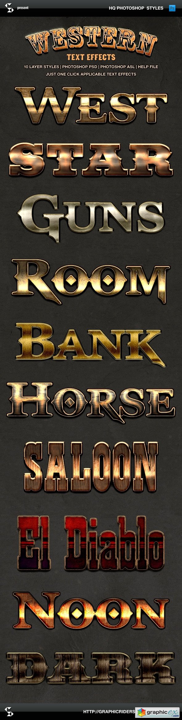 Wild West Style Text Effects - Western Styles
