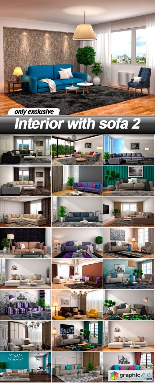 Interior with sofa 2 - 25 UHQ JPEG