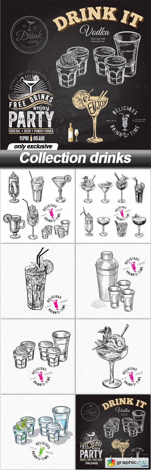 Collection drinks - 8 EPS