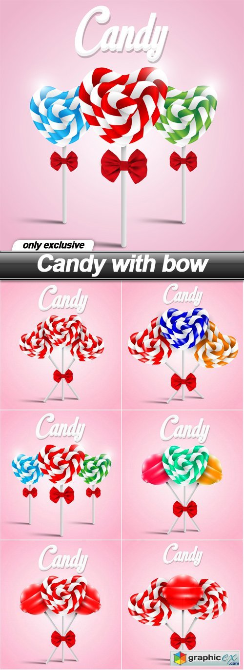 Candy with bow - 6 EPS