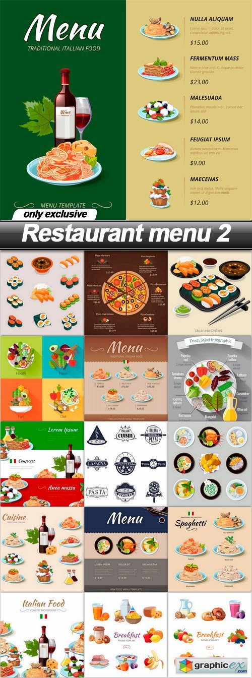 Restaurant menu 2 - 16 EPS