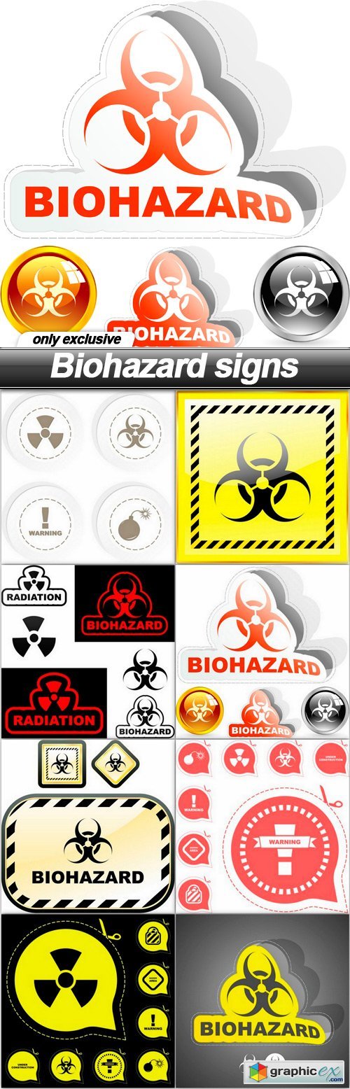 Biohazard signs - 8 EPS