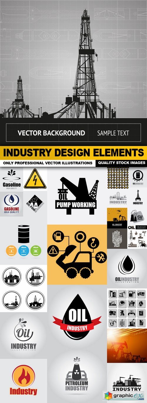 Industry Design Elements - 25 Vector