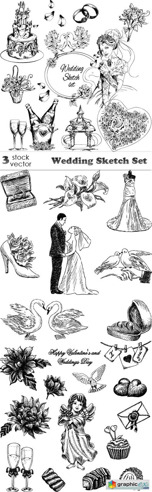 Vectors - Wedding Sketch Set