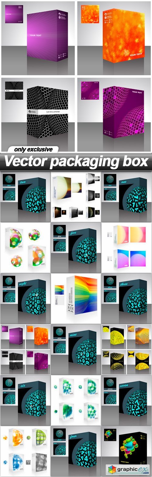 Vector packaging box - 18 EPS