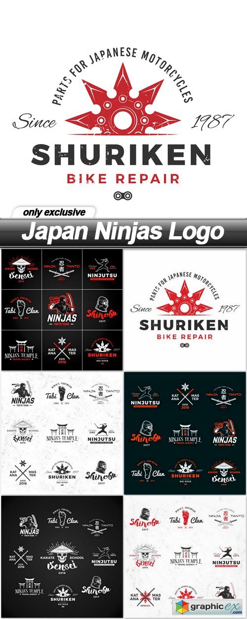 Japan Ninjas Logo - 6 EPS