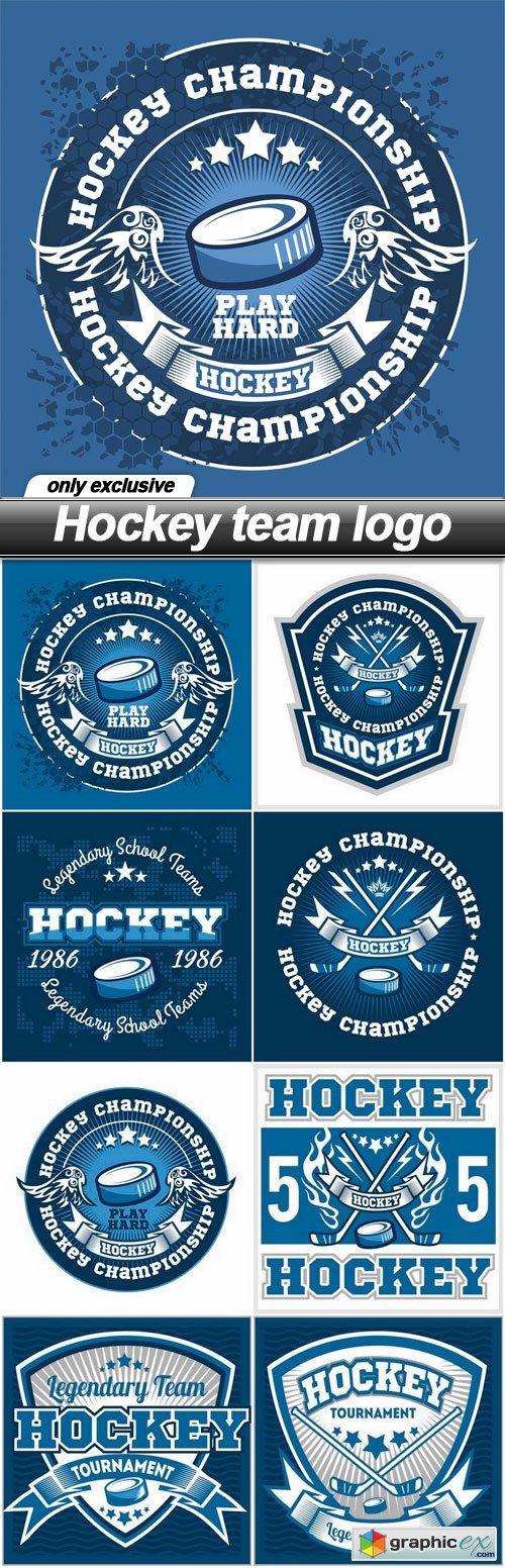 Hockey team logo - 8 EPS