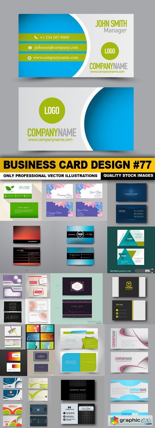  Business Card Design #77 - 25 Vector