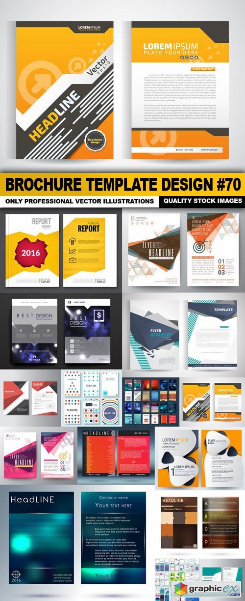 Brochure Template Design #70 - 15 Vector