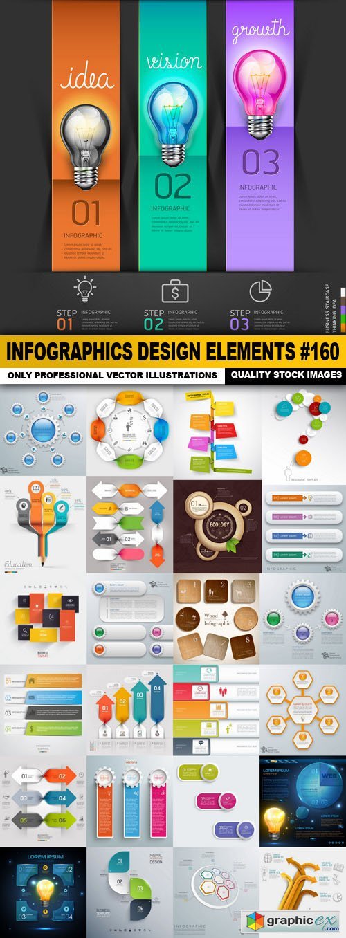 Infographics Design Elements #160 - 25 Vector