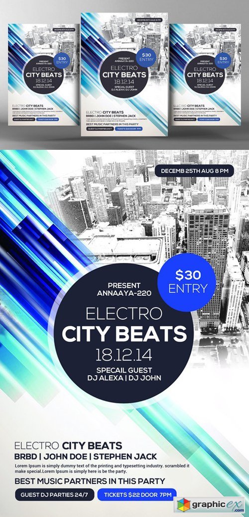 City Beat Party Flyer Template