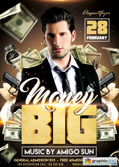  Big Money Flyer PSD Template + Facebook Cover