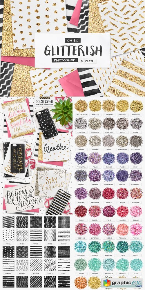 100 Glitter PS Styles + EXTRAS