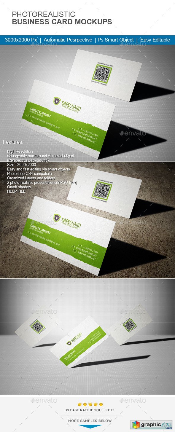 Photorealistic Business Card Mock-Up 11470833