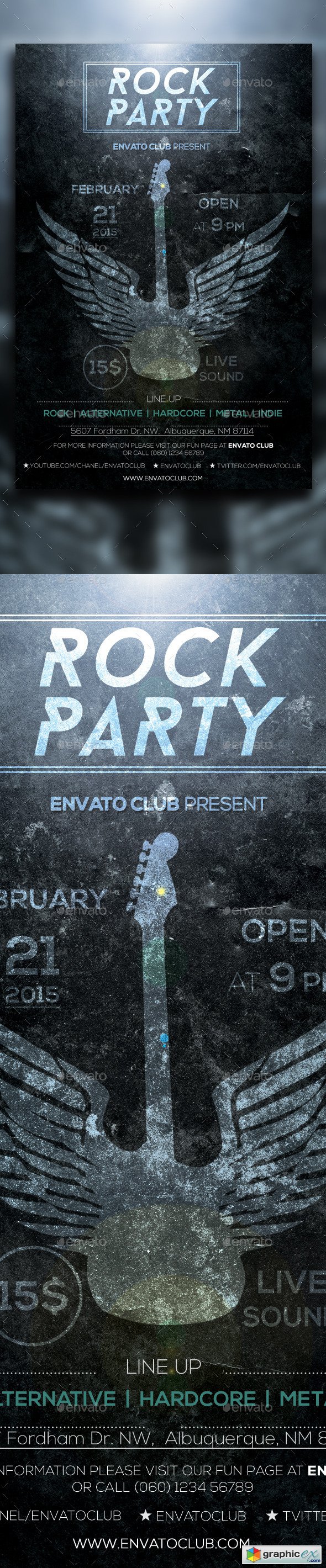 Rock Party Dark Flyer