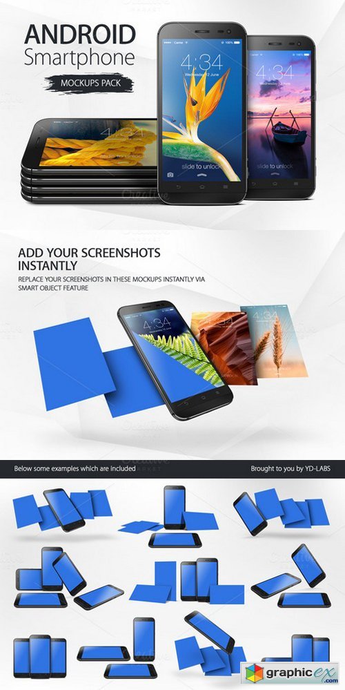 Android Smartphone Mockups Pack 1