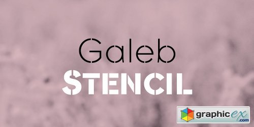 Galeb Stencil Font Family 5 Fonts 