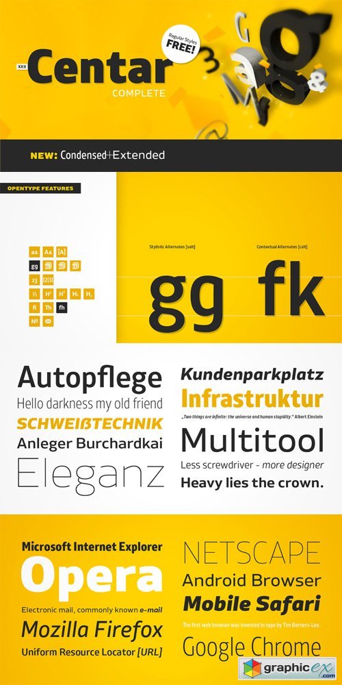 XXII Centar Font Family Complete 