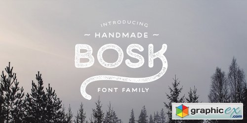 Bosk Hand Font Family 8 Fonts
