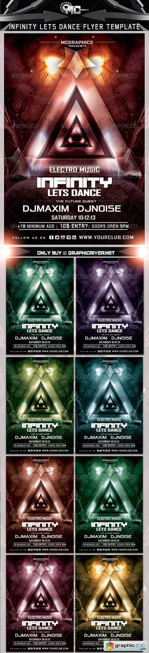 Infinity Lets Dance Flyer Template