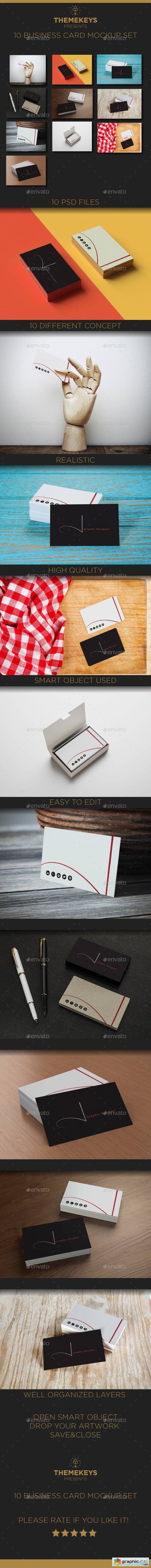 10 Great Business Card Mock-up Pack