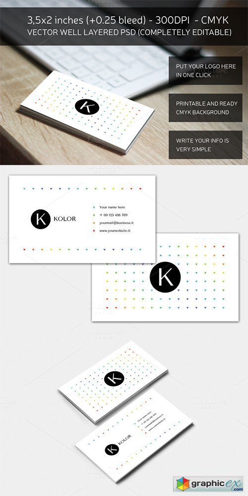 Minimal and Colored Business Card