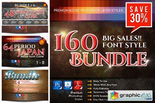 Big SALES!! 160 font styles Bundle