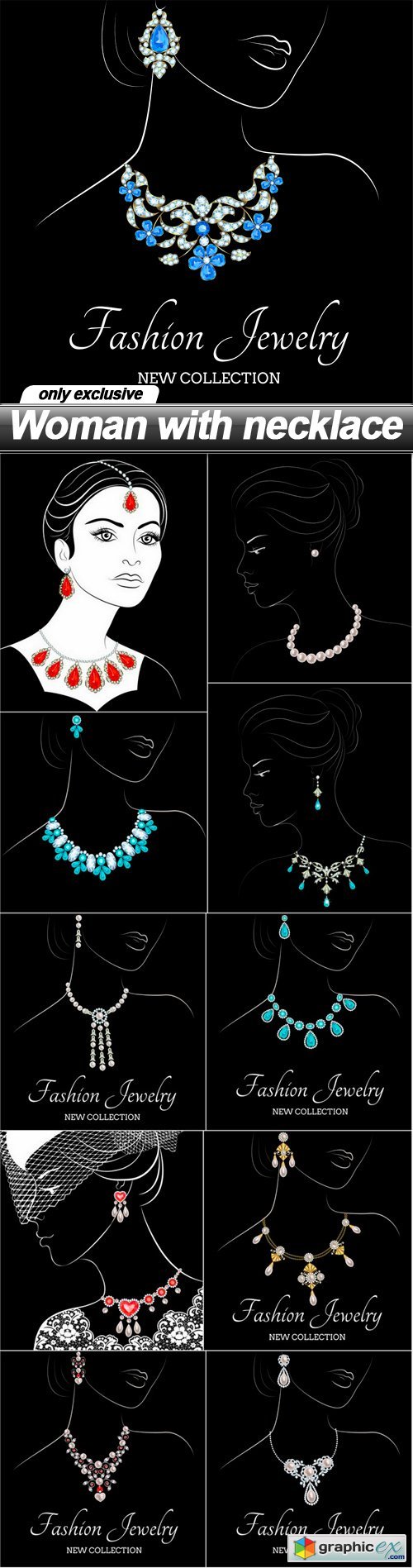 Woman with necklace - 11 EPS