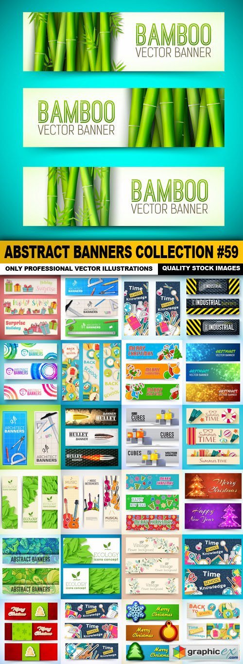 Abstract Banners Collection #59 - 25 Vectors