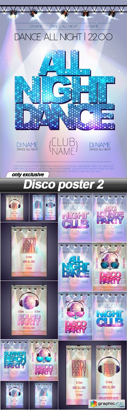Disco poster 2 - 15 EPS