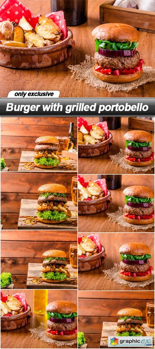 Burger with grilled portobello - 9 UHQ JPEG