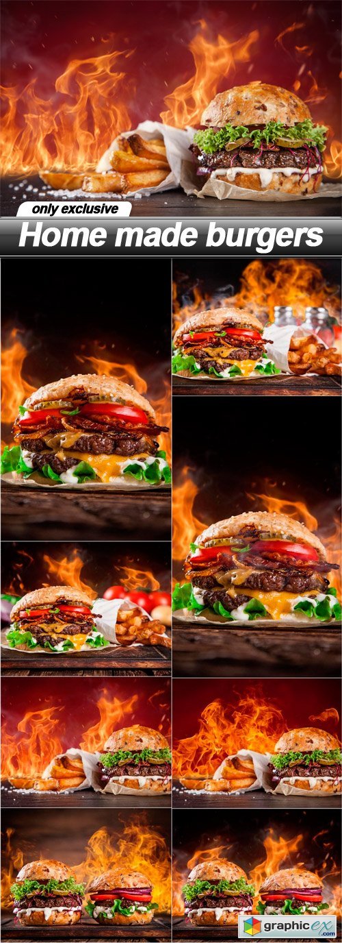 Home made burgers - 8 UHQ JPEG