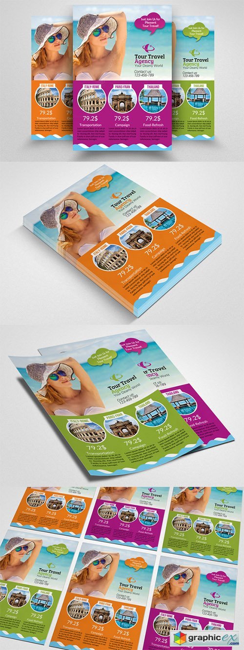 Tour Travel Agency Flyer Template 553578