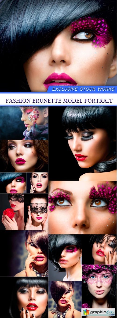 Fashion Brunette Model Portrait 14x JPEG