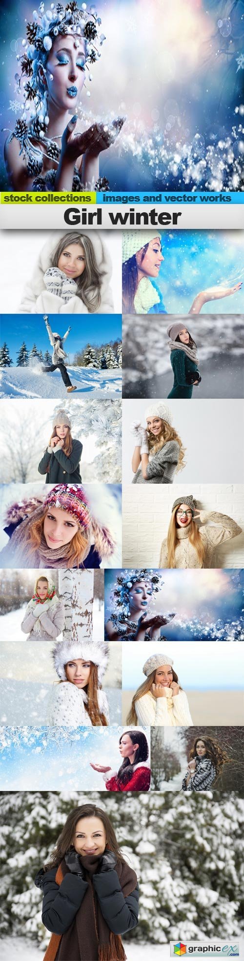 Girl winter, 15 x UHQ JPEG