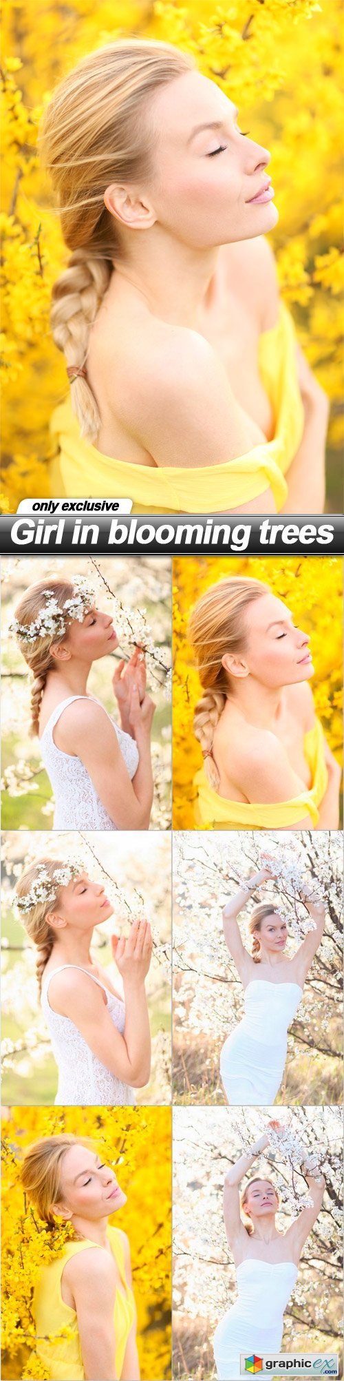 Girl in blooming trees - 6 UHQ JPEG