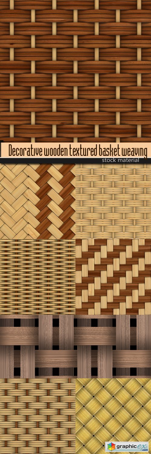 Decorative wooden textured basket weaving