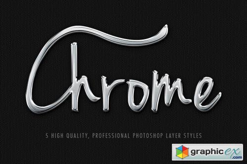 5 Realistic Pro Chrome Layer Styles