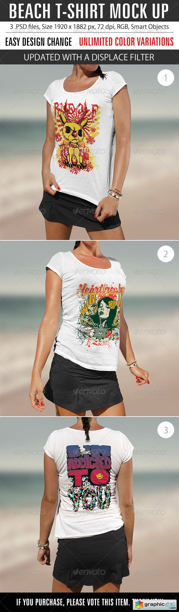 Beach T-Shirt Mock Up