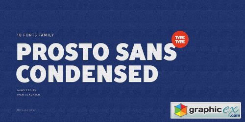 TT Prosto Sans Condensed Font Family - 10 FONT 