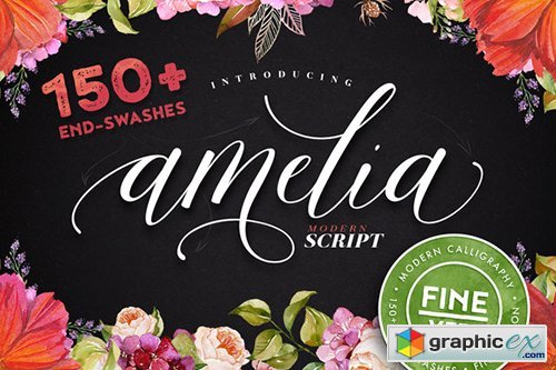 Amelia Script - Fine ver. FONT 