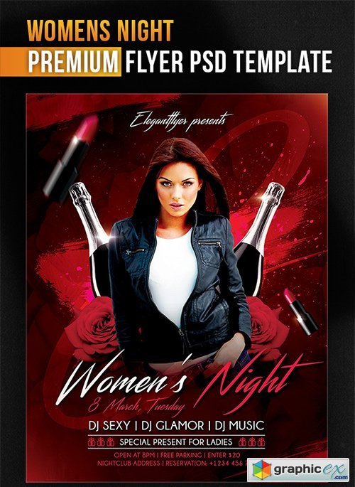 Womens Night Flyer PSD Template + Facebook Cover