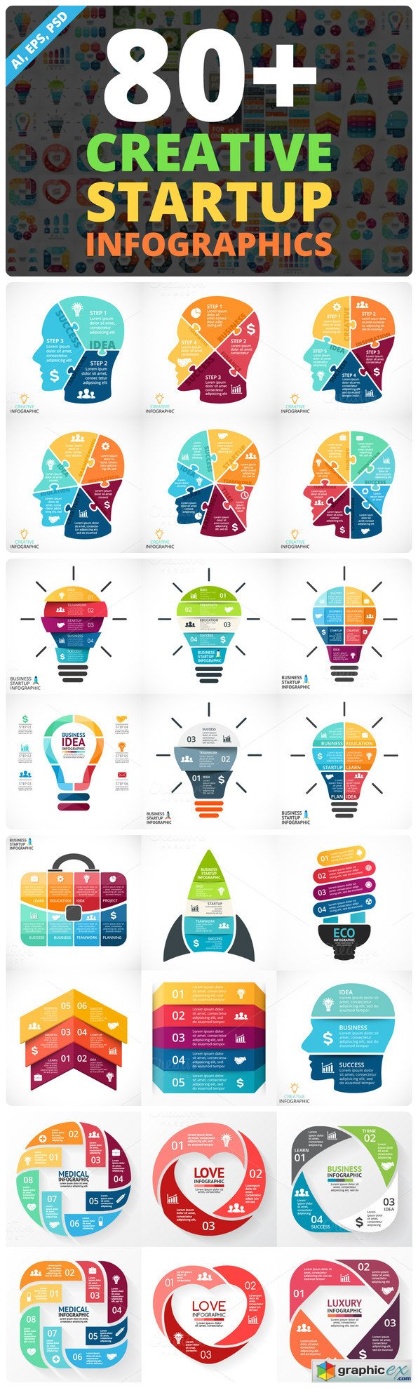 Creative Infographics PSD Included
